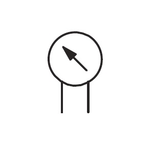 Differential pressure gauge symbol